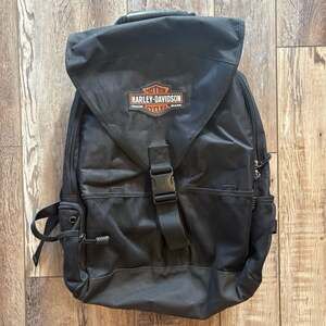 Harley-Davidson Black Padded Helmet Laptop Backpack Multi Pocket Motorcycle